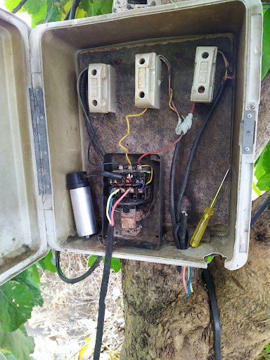 Capacitor installed on Irrigation Pump