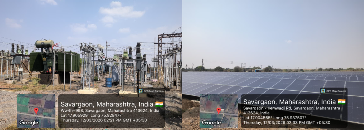 Substation and solar farm field visit, Savargaon