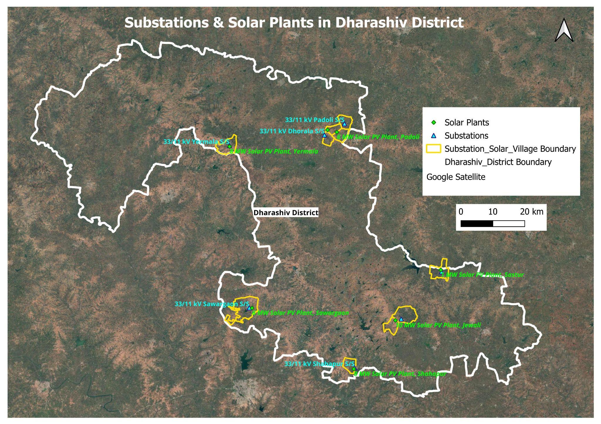 Substations and Solar Plants in Dharashiv District